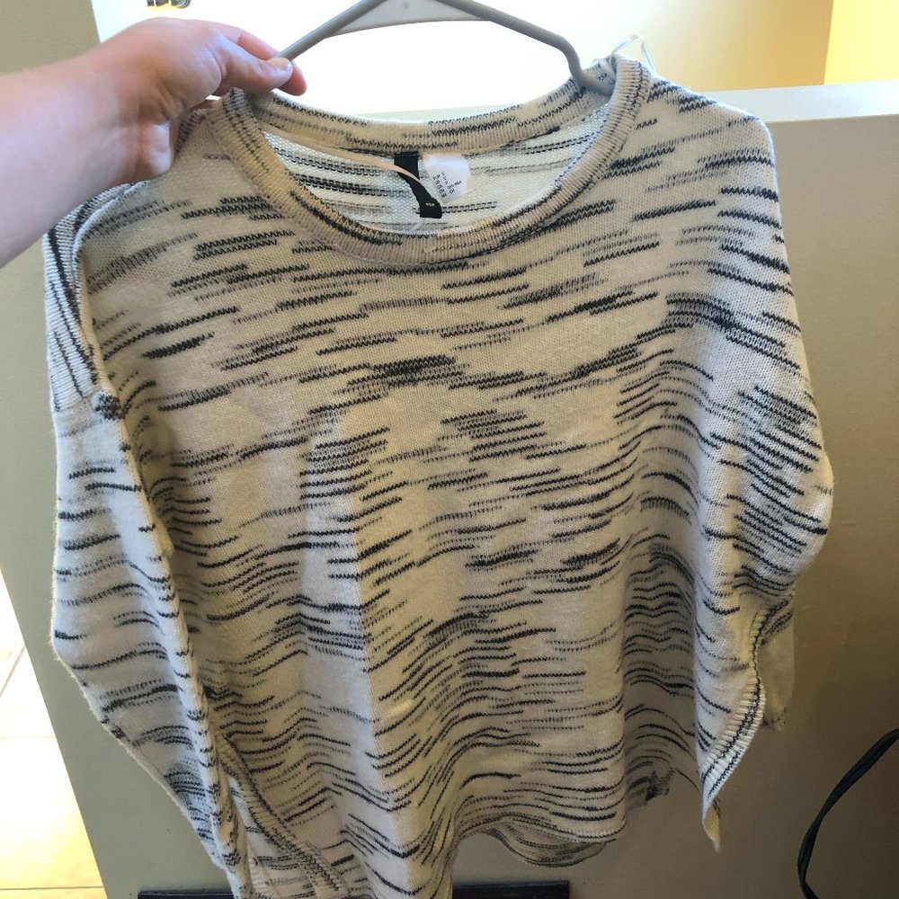 Striped Sweater with Side Cut